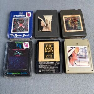 Vintage 8 Track Tape Lot 6pc The Band George Benson Joan Baez Molly Hatchet